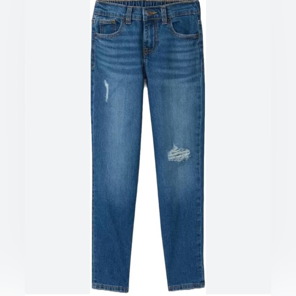016‎ NWT Cat & Jack Girls' High-Rise Distressed Straight Jeans - Size 4